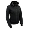 Nexgen Heat MPL2761SET Women's Black 'Heated' Soft Shell Racing Style Heated Jacket for Hiking Riding