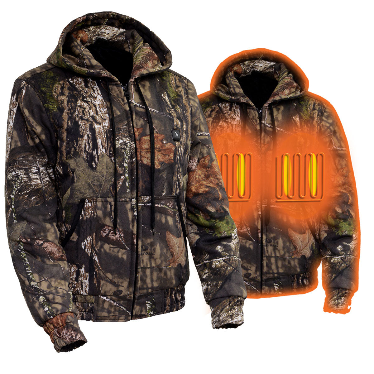 Nexgen Heat NXL2776SET Women’s Heated Zipper Camouflaged Hoodie Warming - for Winter Cold Weather Riding Outdoors