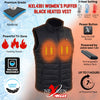 Nexgen Heat Women's NXL4301SET Puffer Black Heated Winter Vest - for Winter Cold Weather Riding Outdoors