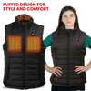 Nexgen Heat Women's NXL4301SET Puffer Black Heated Winter Vest - for Winter Cold Weather Riding Outdoors