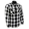 Nexgen Heat Men's NXM1601SET Riffraff Black/Grey/White Heated Flannel Sleeve Shirt Outdoor Activities