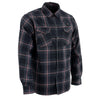 NexGen Heat Men's NXM1602SET Riffraff Black/Grey/Red Heated Flannel Sleeve Shirt for Outdoor Activities
