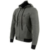 Nexgen Heat Men’s Grey Heated Hoodie Jacket – Winter Motorcycle Riding Gear for Cold Outdoors MPM1713SET