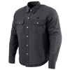 Nexgen Heat NXM1715SET Men's Scorcher Grey Heated Cotton Denim Jacket Shirt for Outdoor Activities
