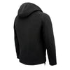Nexgen Heat NXM1767SET Men's 'Ruffled' Black Soft Shell Heated Hooded Jacket- for Outdoor Winter Cold Weather Activities