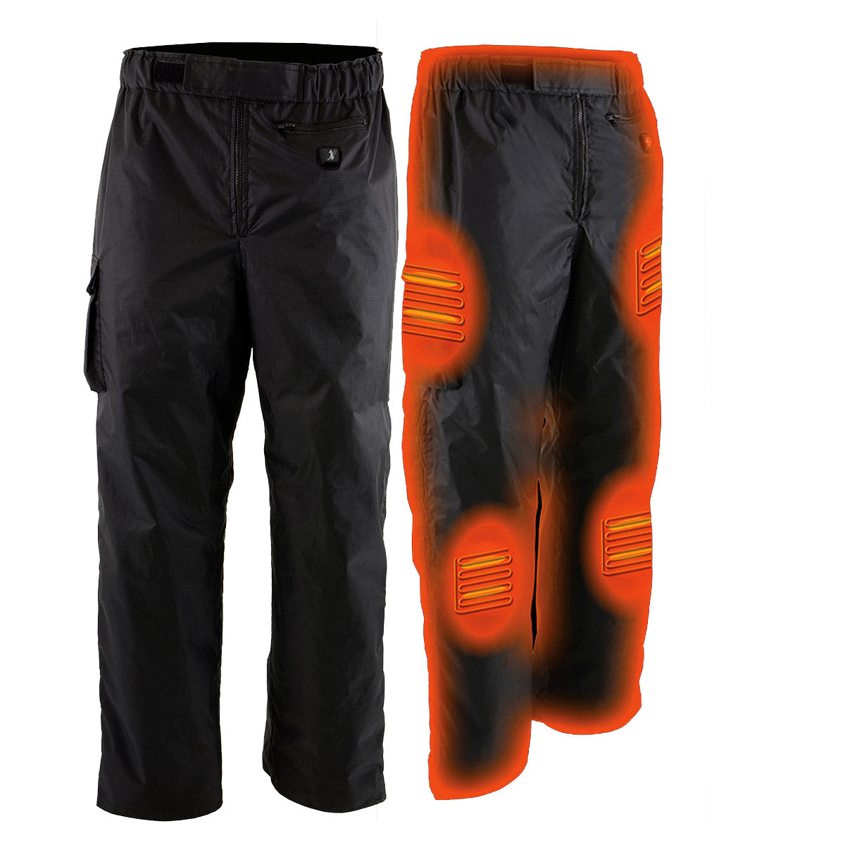 NexGen Heat MPM5715SET Men Black Winter Thermal Heated Pants for Ski and Riding -Winter Outdoors