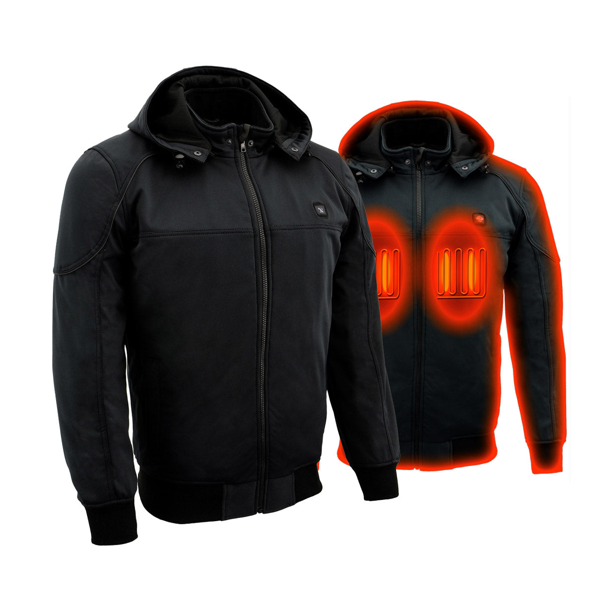 NexGen Heat Men’s Heated – Soft Shell Racing Style Jacket, 7.4V, 3 Heat Levels, Night Visibility – Cold NXM1761SET
