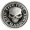 Milwaukee Leather MLP9241 Hardcore Stencil Skull Biker Pin For Jackets, Vest, Hats and Clothing