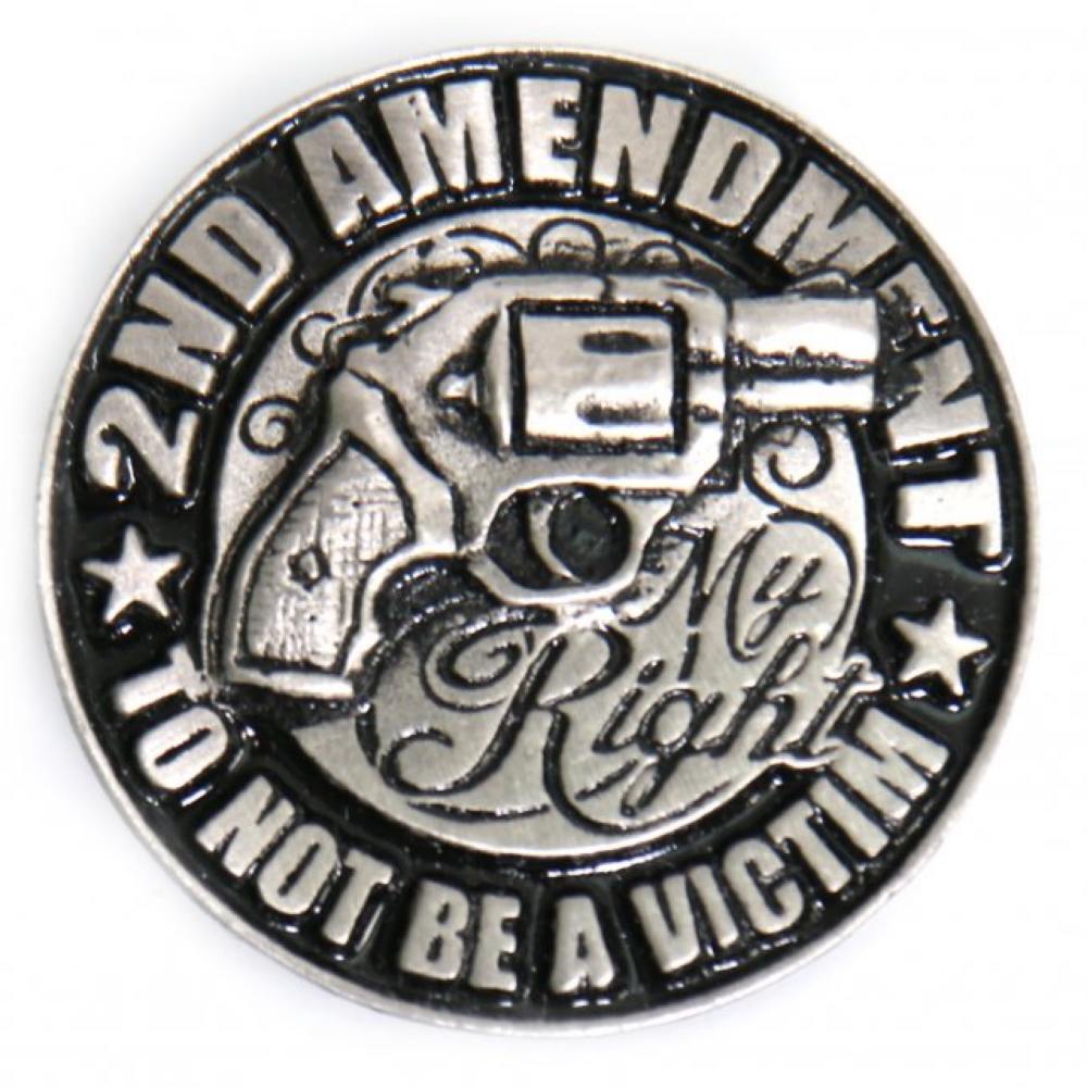 Milwaukee Leather MLP9259 2nd Amendment Not A Victim Pin For Jackets, Vest, Hats and Clothing