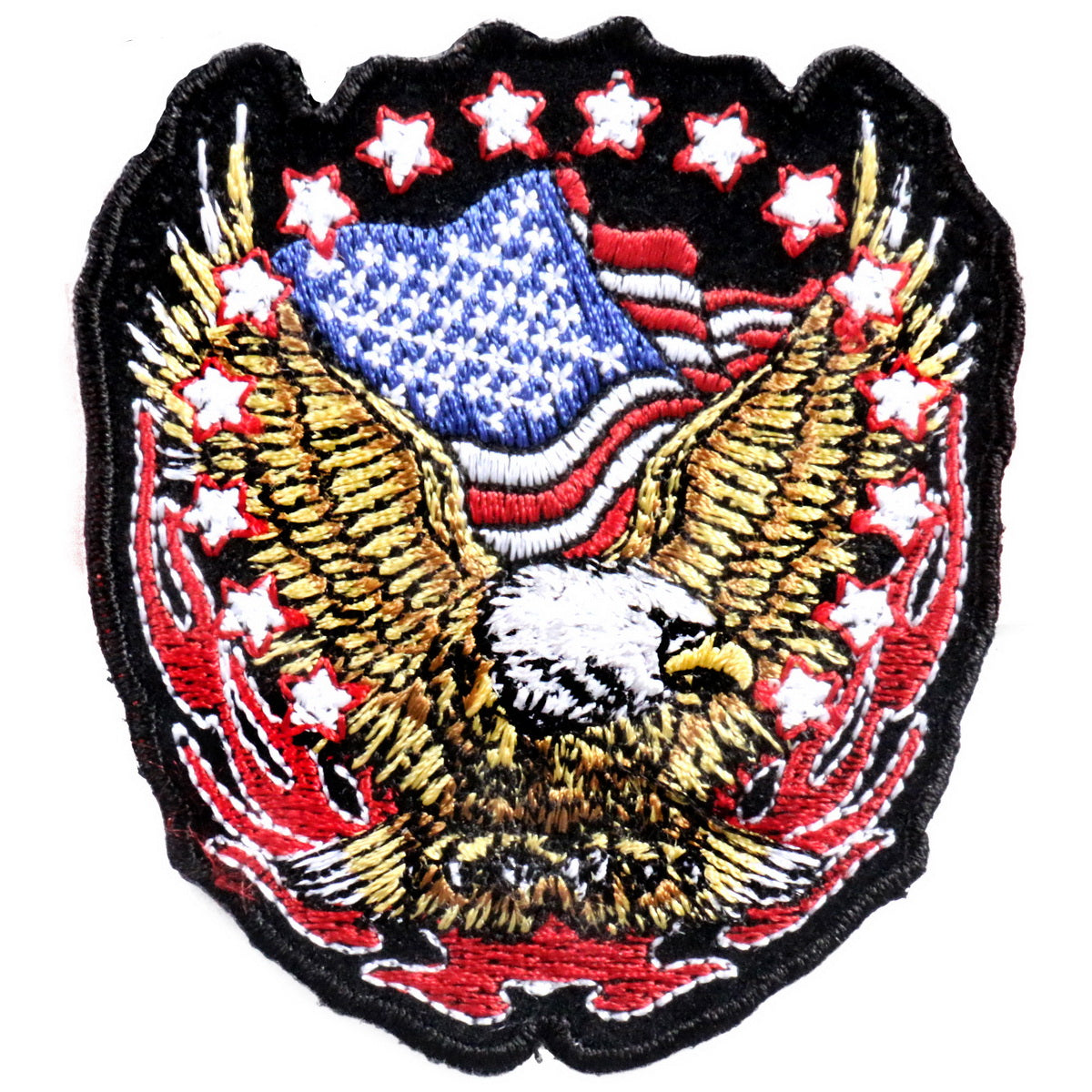 Hot Leathers PPA1422 Eagle Flag and Stars Patch 3