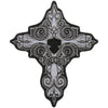 Hot Leathers PPC3285 5 Inch Rhinestone White Cross Patch