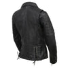 Milwaukee Leather Black Vintage Motorcycle Inspired Vegan Tan Fashion Leather Jacket for Women SFL2812