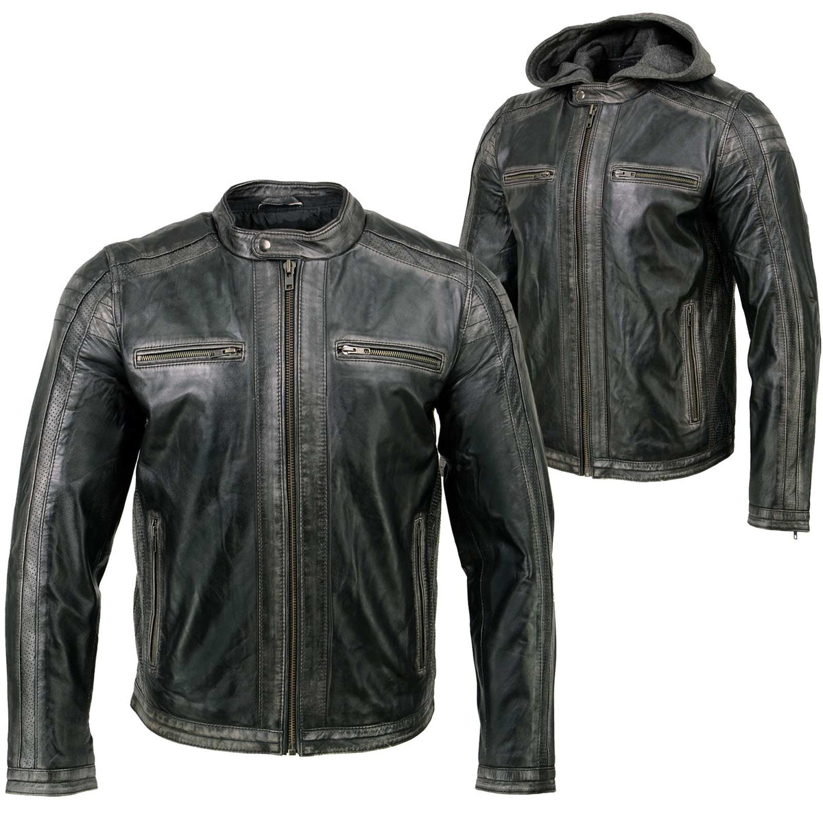 Milwaukee Leather SFM1846 Men's Black Fashion Casual Leather