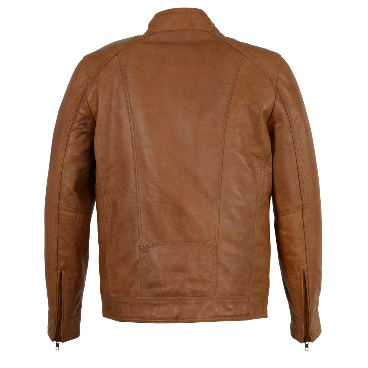 Milwaukee Leather Men's Saddle Color Lambskin Motorcycle