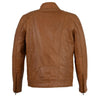 Milwaukee Leather Men's Saddle Color Lambskin Motorcycle Fashion Leather Jacket SFM1860