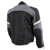 NexGen SH2325 Men's Armored Two in One Textile and Mesh Racing Jacket with Retractable Hi Viz Protection