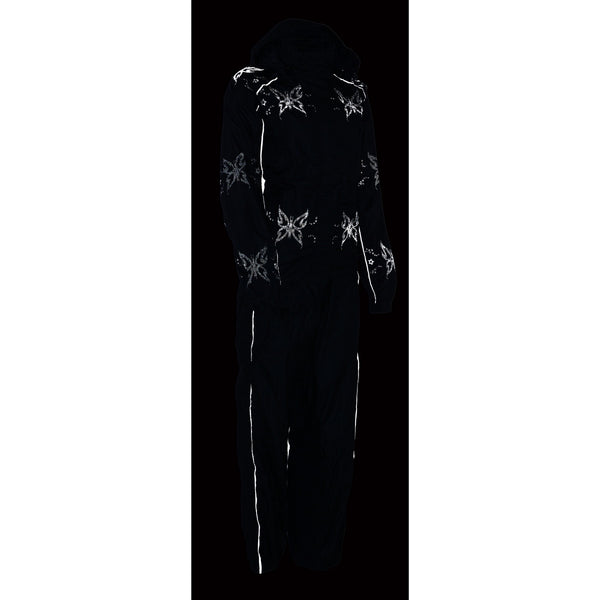 NexGen SH2342 Women's Black Water Resistant Rain Suit with Reflective Butterflies