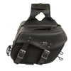 Milwaukee Leather SH55303ZB Black Medium Zip-Off PVC Throw Over Motorcycle Saddlebags