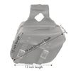 Milwaukee Leather SH55303ZB Black Medium Zip-Off PVC Throw Over Motorcycle Saddlebags