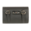 Milwaukee Leather SH63202 Black Motorcycle PVC Small Studded Windshield Bag with Self FastenerClosure