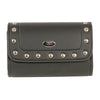 Milwaukee Leather SH63202 Black Motorcycle PVC Small Studded Windshield Bag with Self FastenerClosure