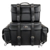 Milwaukee Leather SH65001 Large Black PVC  4-Piece Motorcycle Touring Tail Bag