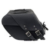 Milwaukee Leather SH66901ZB Medium Size Black PVC 2-Strap Throw Over Saddlebags w/ Reflective Piping