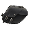 Milwaukee Leather SH66901ZB Medium Size Black PVC 2-Strap Throw Over Saddlebags w/ Reflective Piping