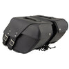 Milwaukee Leather SH66901ZB Medium Size Black PVC 2-Strap Throw Over Saddlebags w/ Reflective Piping