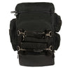 Milwaukee Leather SH688 Large Black Retractable Nylon Sissy Bar Motorcycle Bag with Luggage Handle