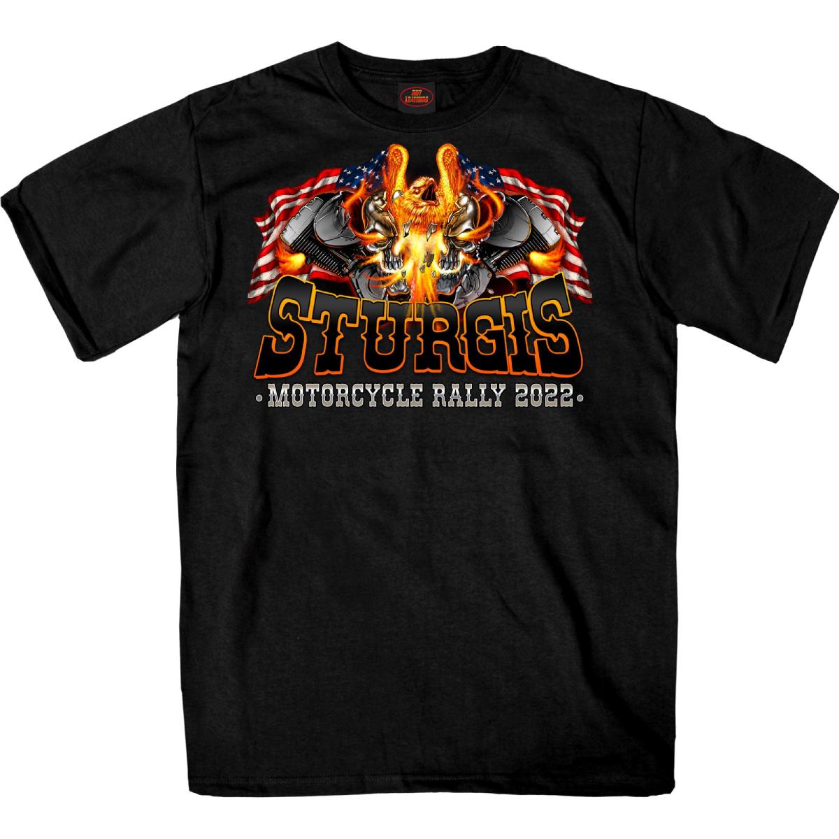 2022 Sturgis Web Exclusive SPB1037 Men's Black Eagle Explosion T Shirt
