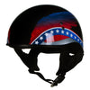 Hot Leathers HLT68 Eagle Wings Black Advanced DOT Approved Motorcycle Skull Cap Half Helmet