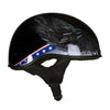 Hot Leathers HLT68 Eagle Black Advanced DOT Approved Motorcycle Skull Cap Half Helmet Biker