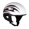 Hot Leathers Tribal White Motorcycle Skull Cap Half Helmet DOT Approved HLT68
