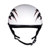 Hot Leathers Tribal White Motorcycle Skull Cap Half Helmet DOT Approved HLT68