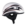 Hot Leathers Tribal White Motorcycle Skull Cap Half Helmet DOT Approved HLT68