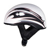 Hot Leathers Tribal White Motorcycle Skull Cap Half Helmet DOT Approved HLT68