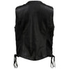Milwaukee Leather USA MADE MLVSL5002 Women's Black Kitten Leather Motorcycle Vest with Side Laces
