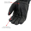 Nexgen Heat NXG17501SET Men’s Black Leather and Textile Heated Motorcycle Gloves and Harness Wire