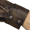 Milwaukee Leather MLM1613 Men's Distressed Brown Casual Biker Rider Leather Shirt w/ Vintage 5 Cent Buffalo Buttons
