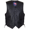 USA Leather Classic Style 201L Men's Leather  Side Lace Vest