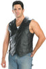 USA Leather Classic Style 201L Men's Leather  Side Lace Vest