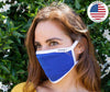 Air Soul MP7923FM Blue and White Protective Face Mask with Optional Filter Pocket