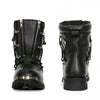 Hot Leathers BTM1009 Men's Wide Width Black 7-Inch Leather Lace Up Boots with Zipper Closure