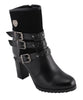 Milwaukee Leather MBL9433 Women's Black Triple Strap Riding Boot with