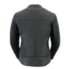 Milwaukee Leather MLL2551 Women's Scooter Black Leather Vented Lightweight Triple Stitch Motorcycle Jacket