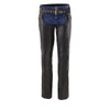 Milwaukee Leather MLL6503 Ladies Black Classic Leather Chaps with Rivet Design