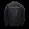 Milwaukee Leather MLM1525 Men's ‘Crossover’ Black Leather Lightweight MC Jacket