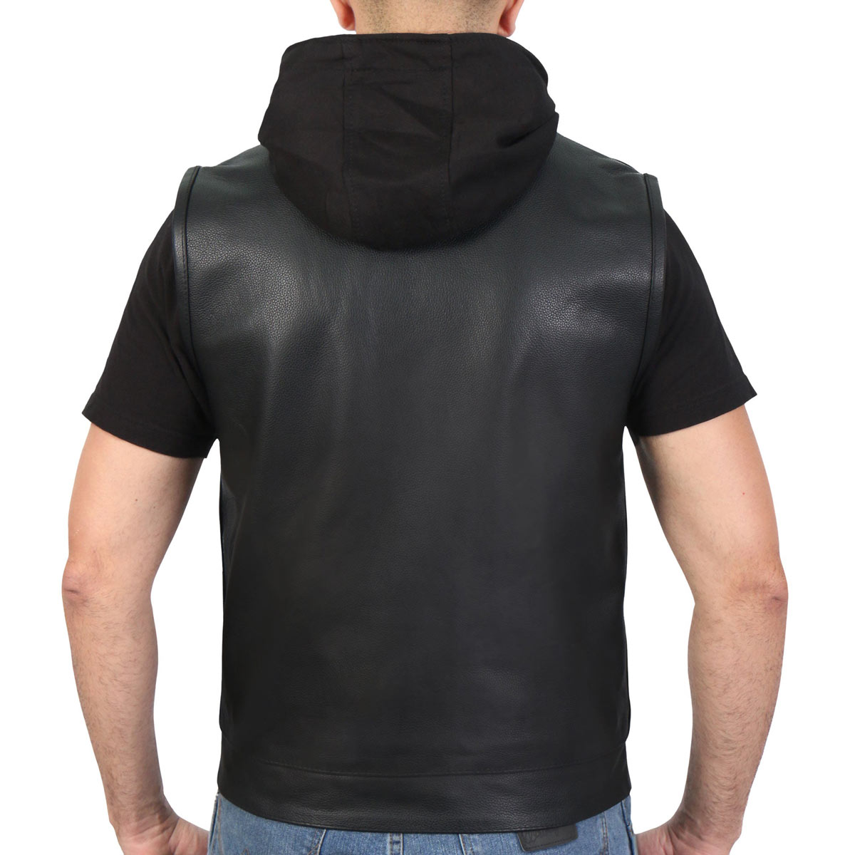 Hot Leathers VSM1201 Men's Black Motorcycle Biker Club Style Vest with –