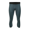 X-Fitness XFM7003 Men's Grey 3/4 Length Compression Base Layer Workout Pants Jiu Jitsu Spats Tights